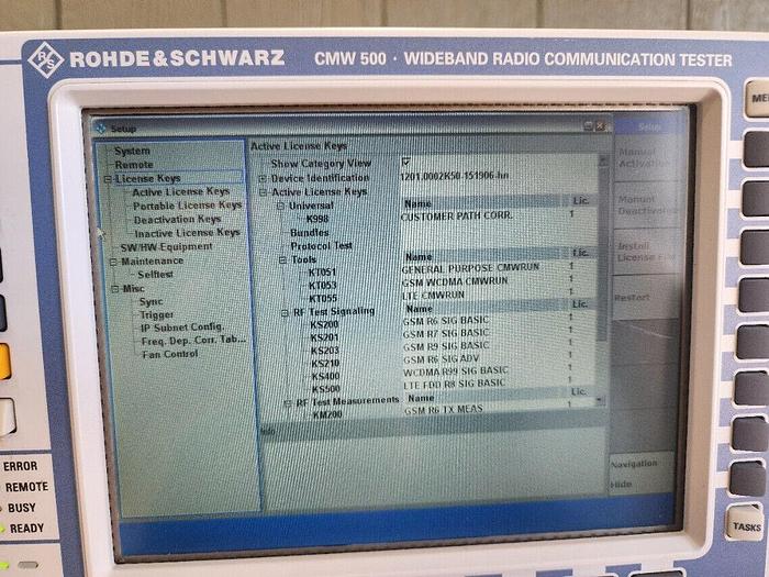 Used Rohde & Schwarz CMW500 Wideband Radio Communication Tester Unit #2