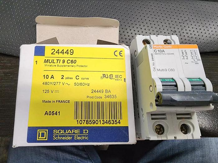 SQUARE D 24449 Multi 9 C60 Miniature Supplementary Protector NEW!
