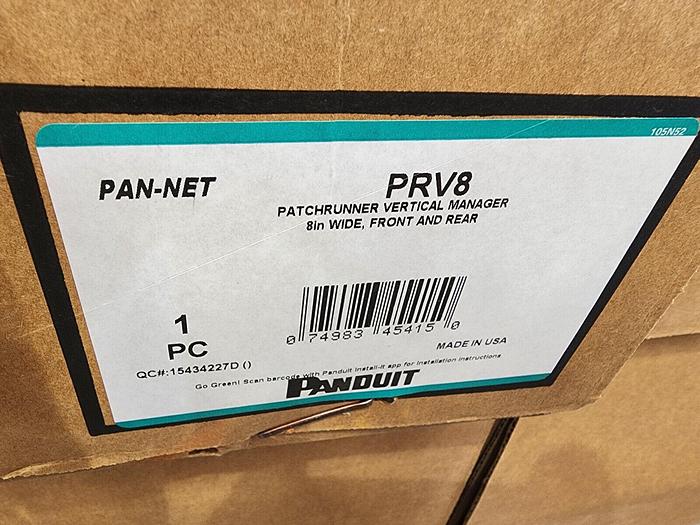 PANDUIT PRV8 Patchrunner Vertical Manager 8" Wide Front & Rear NEW!