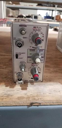Used Tektronix 7A18 Dual Trace Amplifier Plug In Unit #5 READ!!