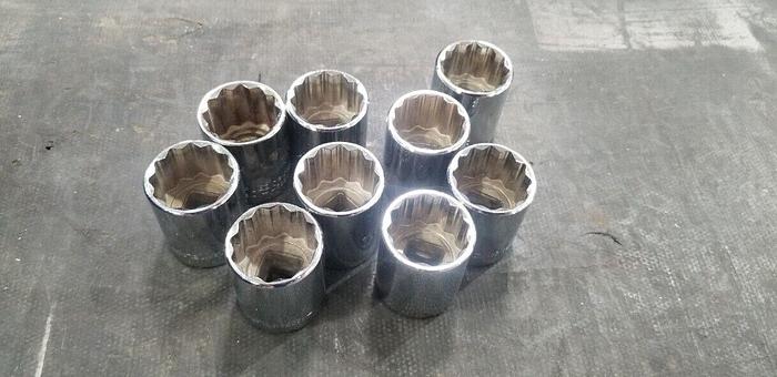 Used PROTO And Blackhawk 1/2" Drive 24mm Sockets Lot of 9 Made In USA