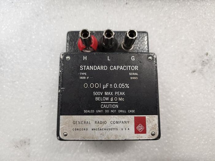 Used GenRad 1409-F Standard Capacitor .001uf +/-.05% Unit #4