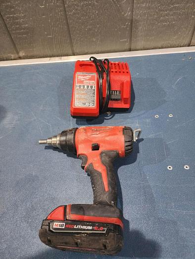 Used Milwaukee 2588-20 Cordless Heat Gun with Battery and Charger Unit #8