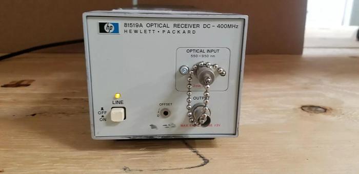 Used HP 81519A Optical Receiver DC-400MHz READ!