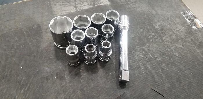 Used PROTO 1/2" SAE Socket Set #4 Made In USA