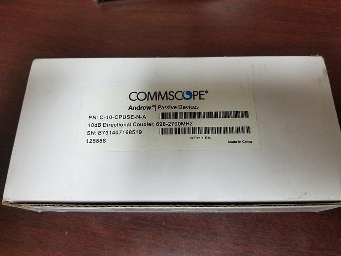 Commscope C-10-CPUSE-N-A 10dB Directional Coupler 698-2700MHz NEW!
