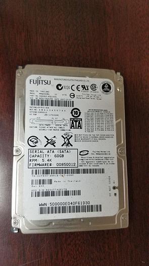 Used Fujitsu MHW2060BH 60GB 2.5" SATA Drive