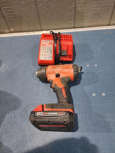 Used Milwaukee 2588-20 Cordless Heat Gun with Battery and Charger Unit #10
