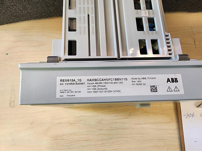 Used ABB REM615A Motor Protection Relay REM615A_1G Unit #1