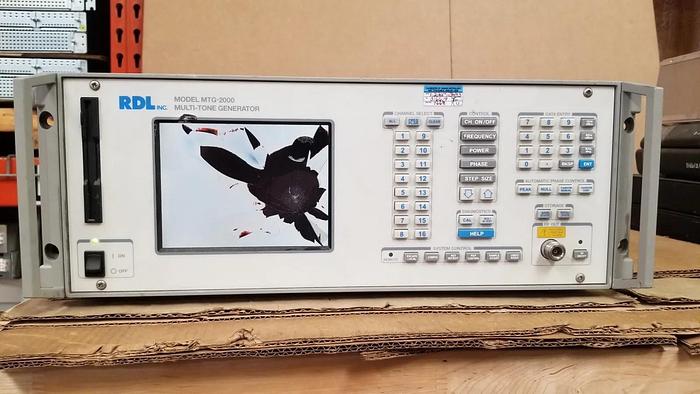 Used RDL MTG2000C Multi-Tone Generator Option 02 Cracked Display