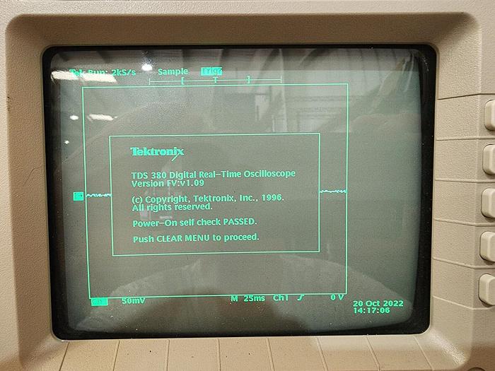 Used Tektronix TDS380 2-Channel 400MHz Digital Oscilloscope