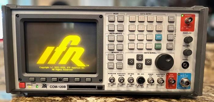 Used IFR COM-120B Communications Service Monitor w/ CASE &CHARGERS