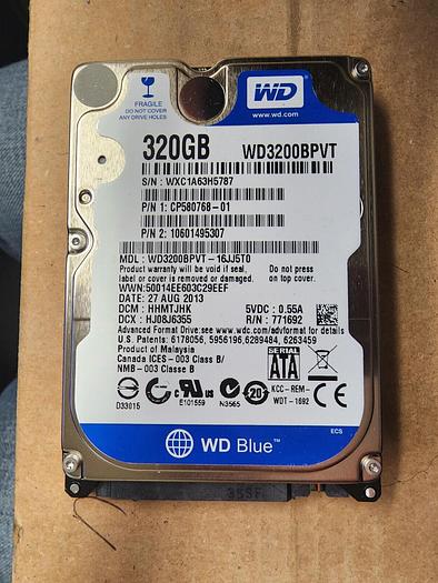 Used Western Digital WD3200BPVT-16JJ5T0 320GB 2.5" SATA HDD