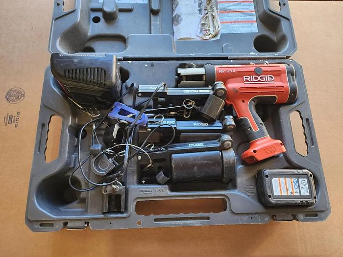 Used RIDGID RP210 PPC Pressframe Tool Kit Unit #3