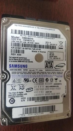Used Samsung HM080HI/D  80GB 2.5" SATA Drive
