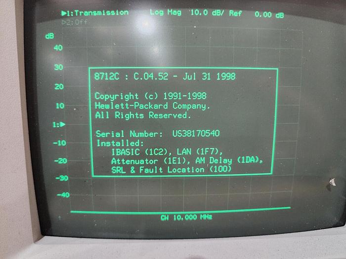 Used HP/Agilent 8712C RF Network Analyzer 300kHz-1300MHz Many Options READ!