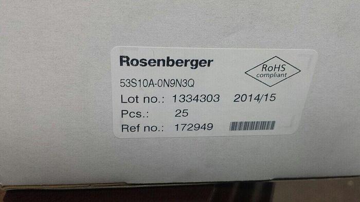 Used Rosenberger 53S10A-09NN3Q N Male Connector NEW!