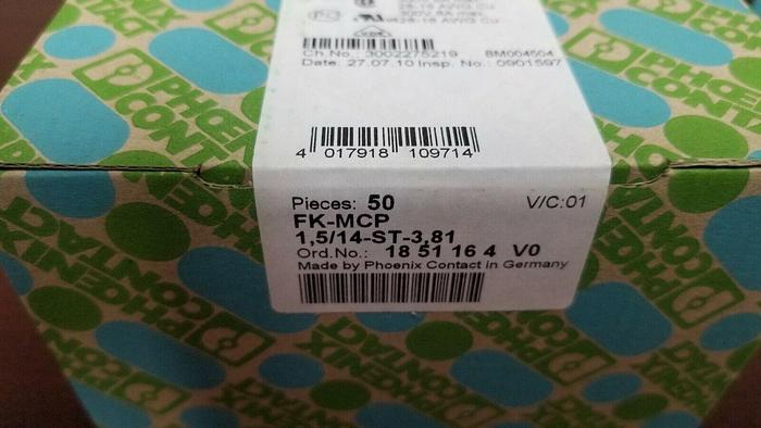 Phoenix Contact FK-MCP 1,5/14-ST-3,81 Box of 50 NEW FACTORY SEALED!!