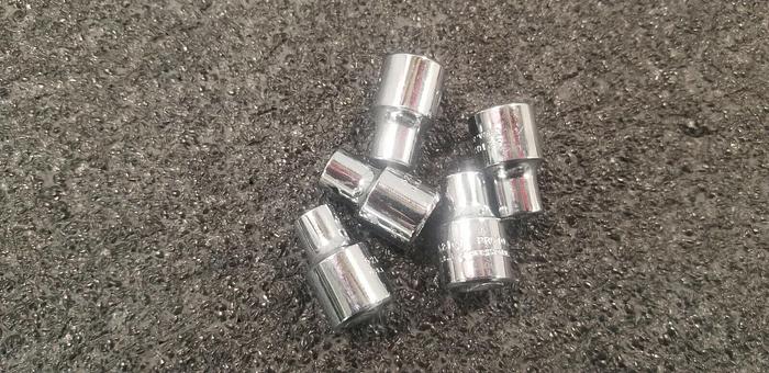Used PROTO 3/8" Drive 5/16 Sockets 6pt Lot of 5 Set #7