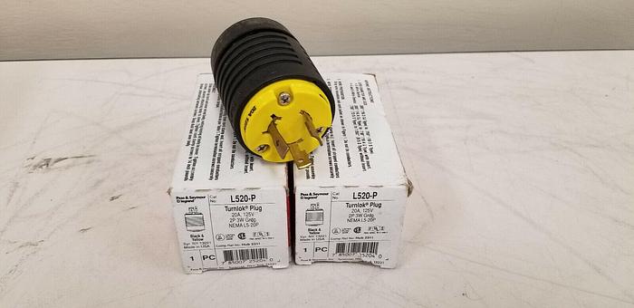 Pass & Seymour L520-P Turnlok Plug Lot of 2 NEW!