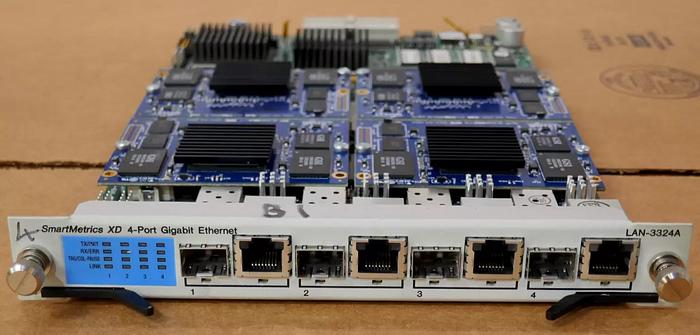 Used Spirent LAN-3324A SmartMetrics XD 4-Port Gigabit Ethernet Module *Tested*