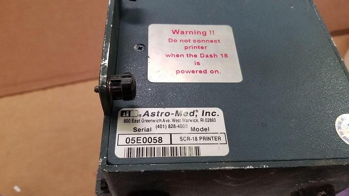 Used Astro-Med Model SCR-18 Printer