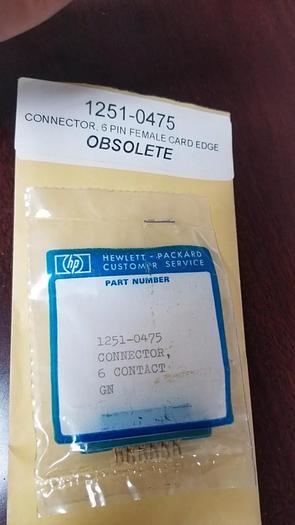 HP 1251-0475 6 PIN Female Card Edge Connector NEW!