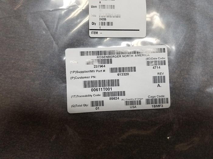 Rosenberger Flexible Type N Straight to 7/16 Right AngleCable 3 feet NEW!