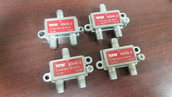Used TONER XGHS-2 75 Ohm Splitter Lot of 4