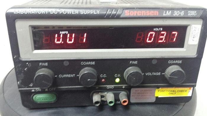 Used Sorensen LM 30-6 DC Power Supply