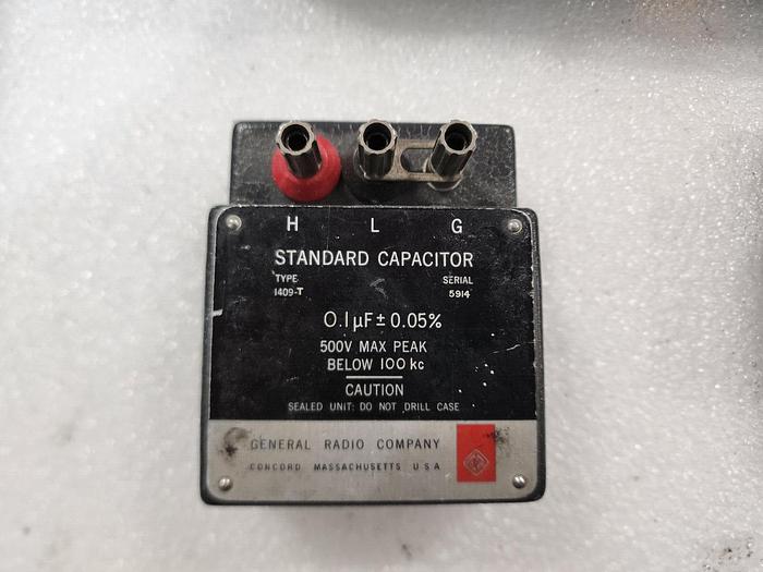 Used GenRad 1409-F Standard Capacitor 0.1uf+/-.05%