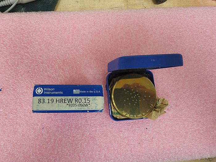 Used Wilson Instruments 83.19 HREW Rockwell Hardness Standard Test Block