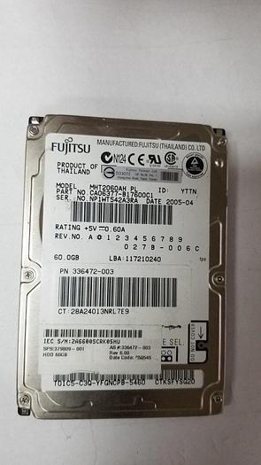 Used Fujitsu MHT2060AH 60GB 2.5" IDE Drive