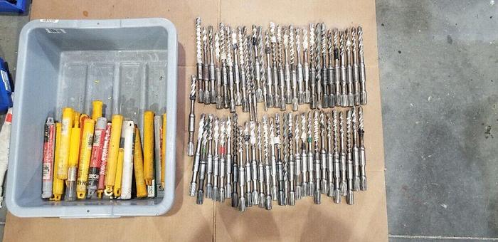 Used DeWalt Hammer Masonry Drill Bits 5/8" Lot of 56 Pieces READ!