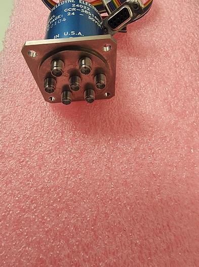 Used TELEDYNE CCR-38S160-2 SP6T 24-30VDC 9-Pin D-Sub RF Switch