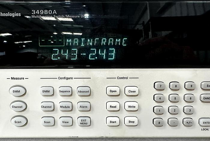 Used Agilent 34980A Multifunction Switch/Measure Unit NON-DMM