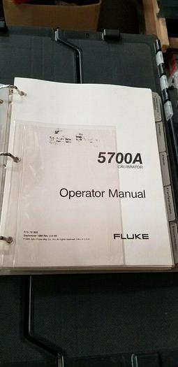 Used Fluke 5700A Operator's Manual