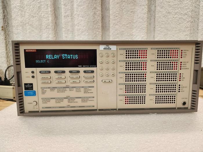 Used Keithley 7002 Switch System with 7x 7015-C Solid State Multiplexer