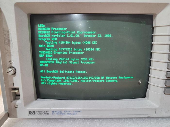 Used HP/Agilent 8712C RF Network Analyzer 300kHz-1300MHz Many Options READ!