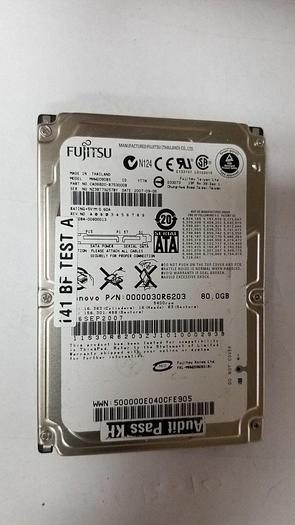 Used Fujitsu MHW2080BS 80GB 2.5" SATA Drive