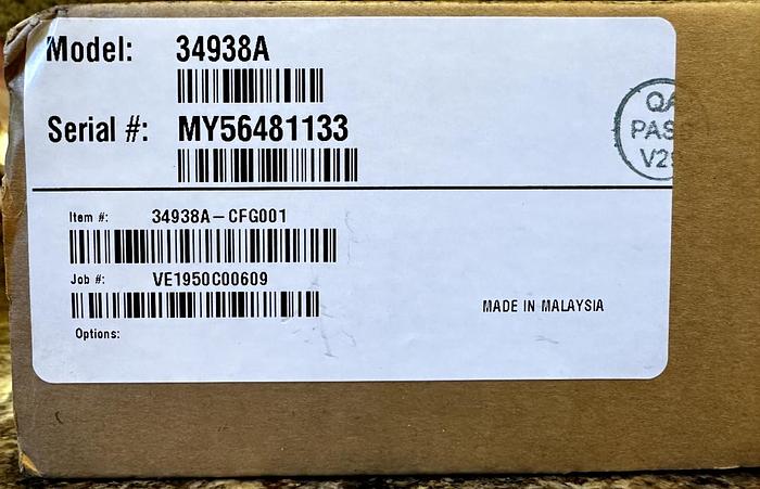 Keysight 34938A 20-Channel 5A Form A Switch for 34980A *Guaranteed*