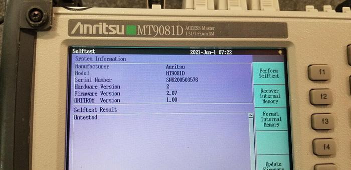 Used Anritsu MT9081D Access Master Time Domain Reflectometer 1.31/1.55um Sm Unit #1