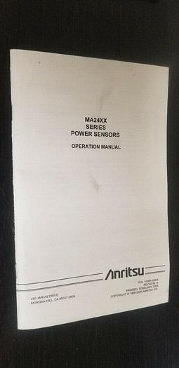 Used Anritsu MA24XX Series Power Sensors Operation Manual