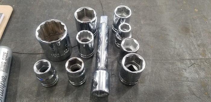 Used PROTO 1/2" SAE Socket Set #12 Made In USA