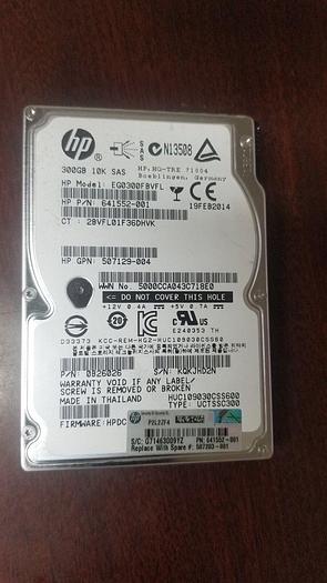 Used HP 641552-001 300GB 10K SAS 2.5" Hard Drive