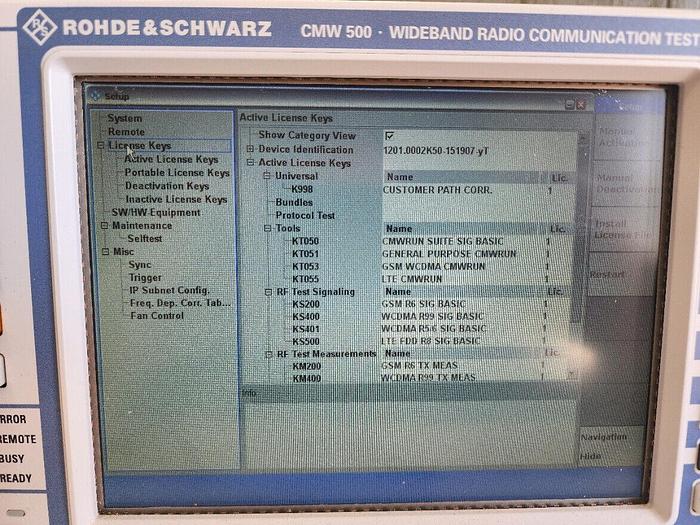 Used Rohde & Schwarz CMW500 Wideband Radio Communication Tester Unit #2