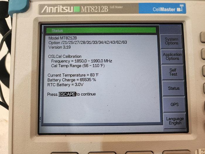 Used Anritsu MT8212B SiteMaster Many Options Unit #12