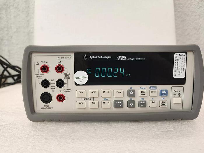 Used HP/Agilent U3401A 4.5 Digit Dual Display Multimeter Tested Good Unit #2