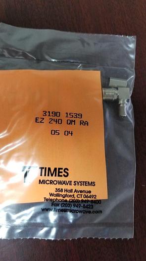Times Microwave EZ-240-QM-RA  QMA Connector Right Angle Crimp NEW!