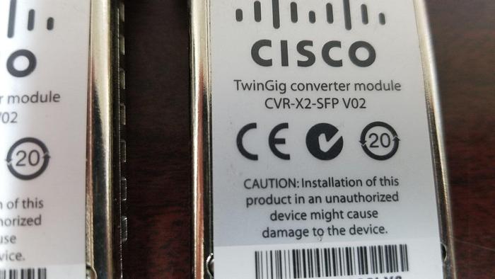 Used CISCO CVR-X2-SFP TwinGig Converter Module V02 Lot of 10